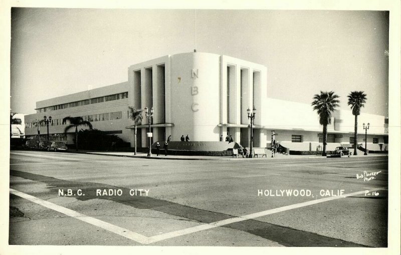 Hollywood, Cal., N.B.C. Radio City (1950s) RPPC Postcard