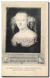 Old Postcard Musee Carnavalet Madame de Sevigne Portrait Nanteuil