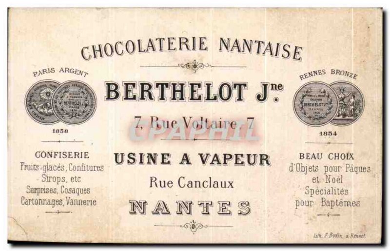 Chromo Chocolaterie Nantes Berthelot Rue Voltaire Usine A steam Dog and Duck