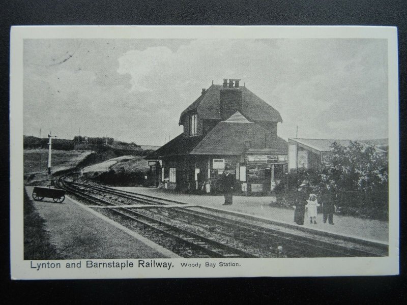 Devon WOODY BAY STATION Lynton & Barnstaple Railway - Old Reproduction Postcard