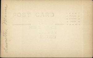 Library - Card Catalogue Postcards visible on Wall Lewiston Maine on Back RPPC