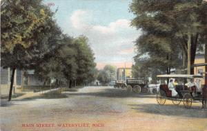 D78/ Watervliet Michigan Mi Postcard c1910 Main Street Wagons Homes