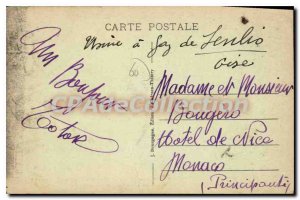 Old Postcard Senlis Oise Bas Relief Monument marking