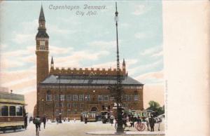 Denmark Copenhagen Trolleys At City Hall