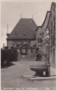 Kurort Hall Austria Rathaus Real Photo Vintage Postcard