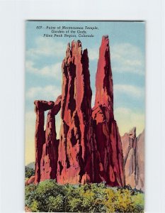 Postcard Ruins of Montezumas Temple, Garden of the Gods, Colorado Springs, CO