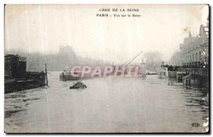 Old Postcard Crue of the Seine Paris Seine View