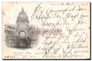 Old Postcard Paris House Dufayel Dome Central Map 1898