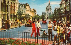 Walt Disney World, 1972, Mainstreet, Message, Magic Kingdom  Old Postcard
