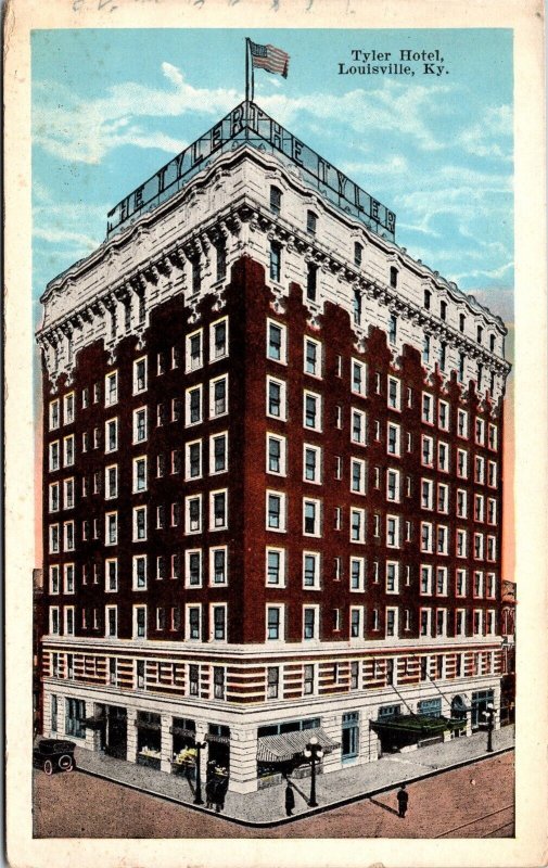 Vtg Louisville Kentucky KY Tyler Hotel 1920s Old View Postcard 