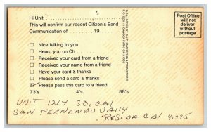 Postcard The CBer's Prayer QSL CB Ham Radio Amateur Card  