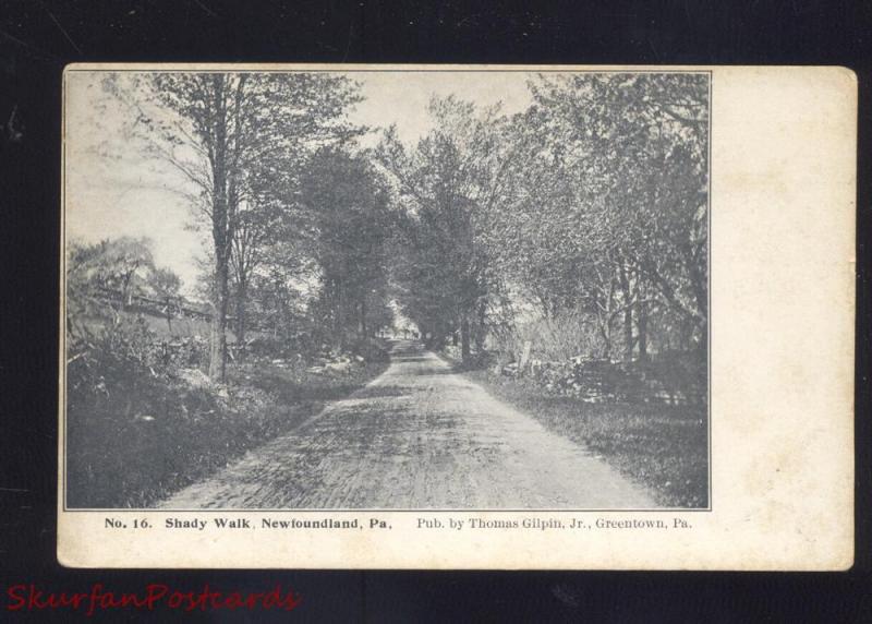 NEWFOUNDLAND PENNSYLVANIA SHADY WALK GREENTOWN PA. OLD 