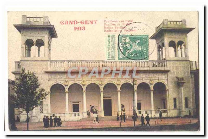 Ghent Gent Old Postcard Pavilion of & # 39italie