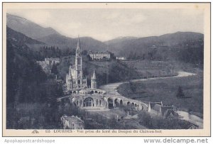 France Lourdes Vue prise du haut du Donjon du Chateau fort