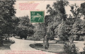 VINTAGE POSTCARD PUBLIC GARDENS CHAIRS AND WALKWAY AT NANCY c. 1910-1915