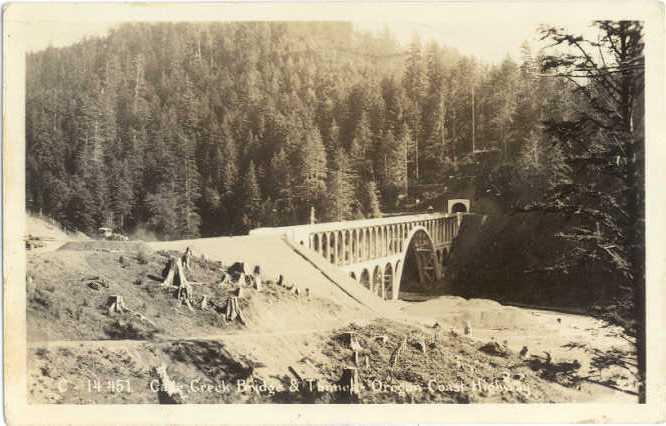 RPPC of Cape Creek Bridge Oregon Coast Highway 101 OR