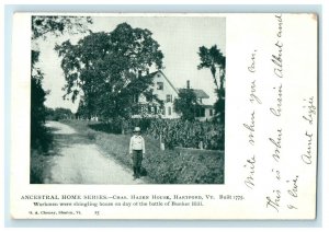 c1905 Ancestral Home Series Chaz Hazen House Hartford Vermont VT Postcard 