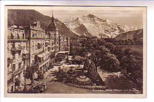 Real Photo, Hotels, Main St, Interlaken, Switzerland, Used  1930