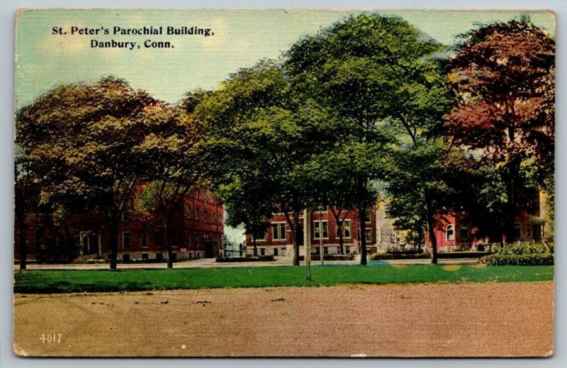Danbury  Connecticut  St. Peter's Parochial Building   Postcard