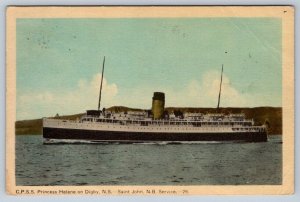 CP Ferry SS Princess Helene On Digby NS – St John NB Service, 1948 PECO Postcard