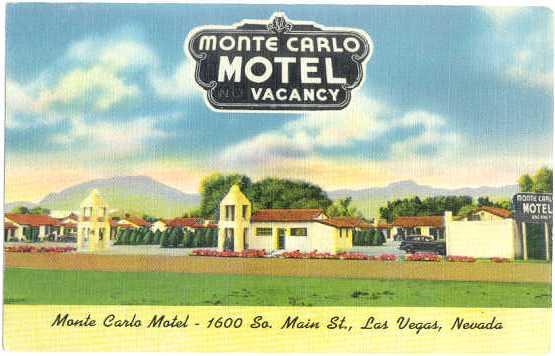 Monte Carlo Motel, 1600 So Main St, Las Vegas, Nevada, NV, Linen