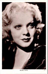 Real Photo Postcard Portrait of Alice Faye