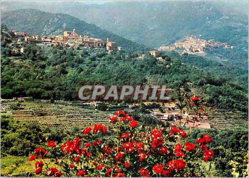 'Modern Postcard Isola d''Elba Poggio and Marciana and the valley with its ho...