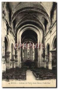 Old Postcard From Rueil Interior & # 39Eglise St. Peter and St. Paul