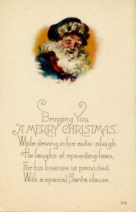 Greeting - Christmas, Santa Claus   (blue suit) 