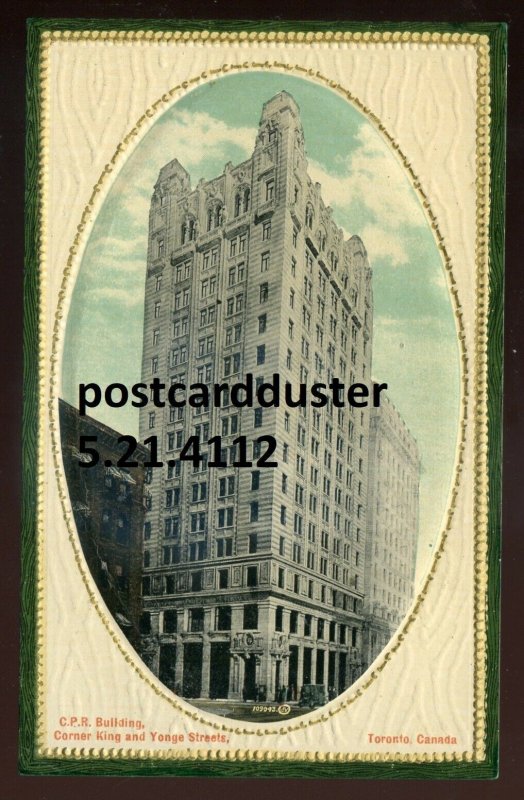 h3915 - TORONTO Postcard 1910s CPR Building. King & Yonge Streets