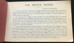 23 Detachable booklet Unused “L’auvergne Thermale Le Mont Dore” France