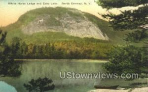 White Horse Ledge & Echo Lake - North Conway, New York NY Postcard