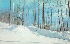 OWATONNA, MN Minnesota  SNOW SKIER JUMPING   Steele County  1959 Chrome Postcard