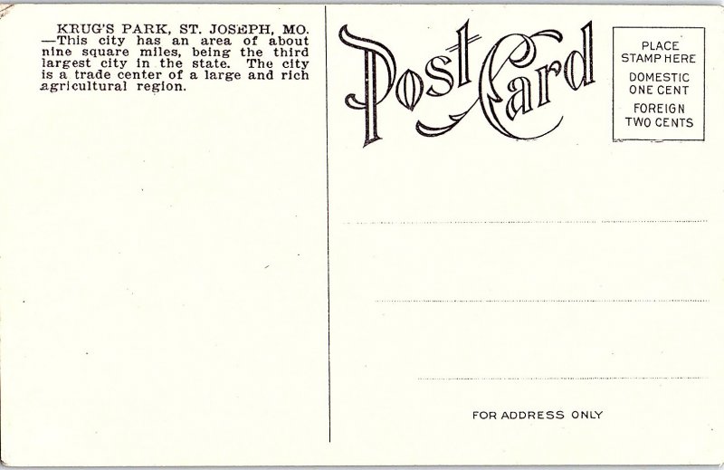 Postcard ANIMAL SCENE St. Joseph Missouri MO AI4100