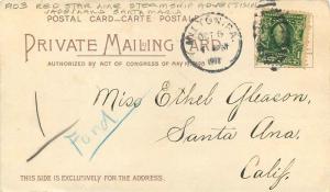 Advertising 1903 Red Star Steamer Private Mailing Postcard Santa Maria 12016