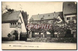 Old Postcard Mulhouse Technical School