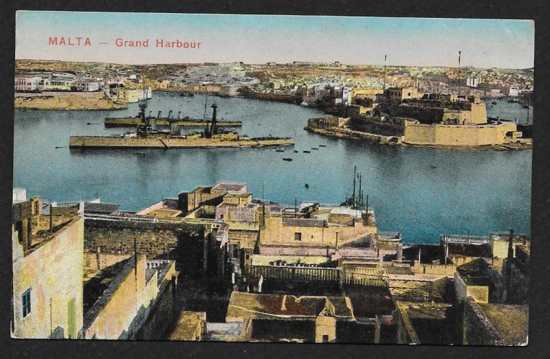 Grand Harbour Valletta MALTA Unused c1917