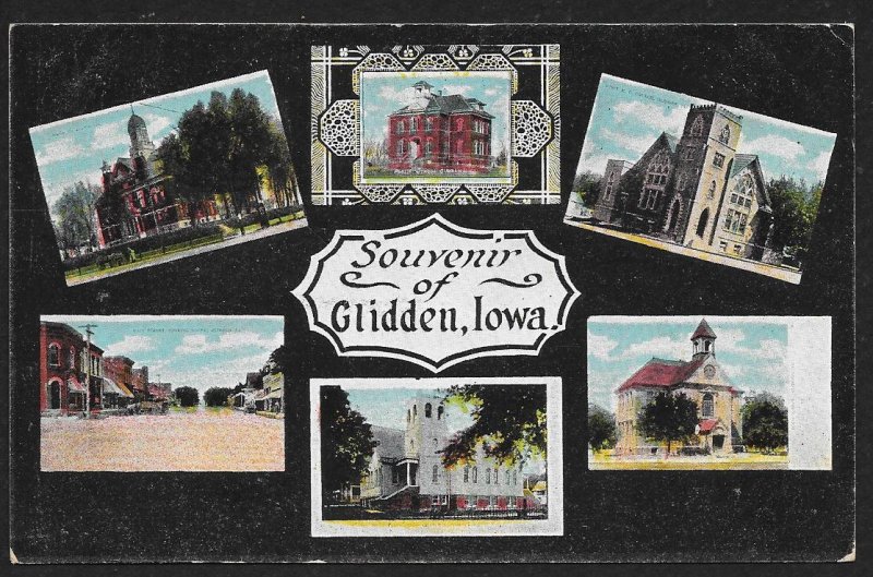 Multi-View Buildings of Glidden Iowa Used c1907