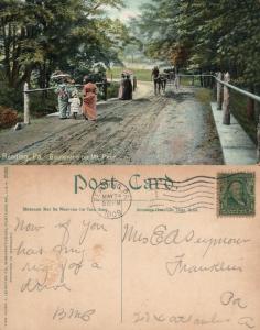 READING PA BOULEVARD ON MOUNT PENN 1909 ANTIQUE POSTCARD