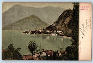 Varenna Lombardy Italy Postcard Scene in Lake Como 1902 Antique Posted