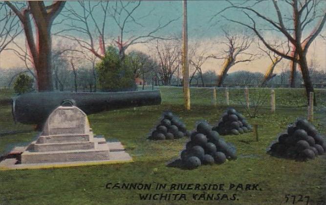 Kansas Wichita Cannon In Riverside Park