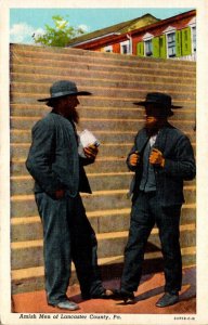 Pennsylvania Lancaster County Amish Men Curteich