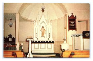 The Old Lutheran Church Interior View Pioneer Village Minden Nebraska Postcard