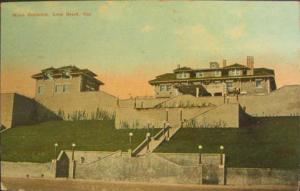 Long Beach CA Myers Residence c1910 Postcard