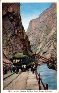 Postcard Train at the Hanging Bridge, Royal Gorge, Colorado
