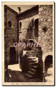 Old Postcard Eze Village Chateau Prince of Sweden Sweden Svenska
