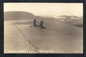 RPPC DESERT SANDS NATIVES NEW MEXICO NM VINTAGE REAL PHOTO POSTCARD