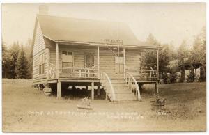 RPPC  Hanover, Maine, View of Camp Althoff, Indian Rock Camps