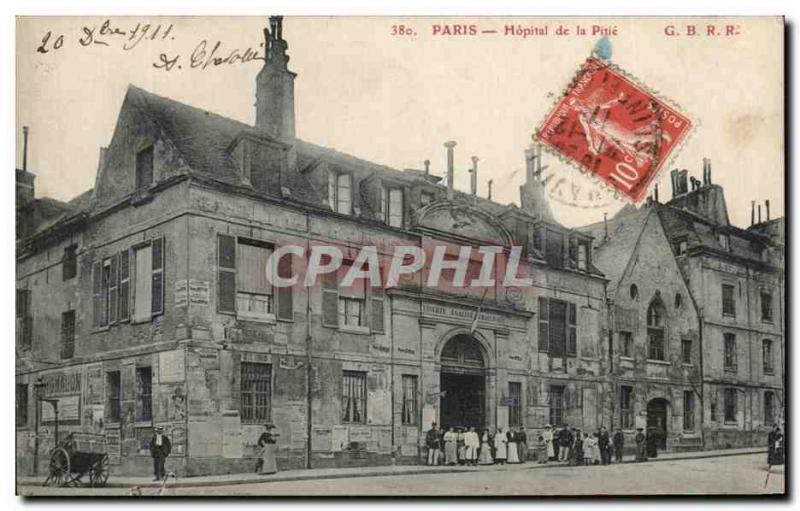 Old Postcard Paris Hopital de la Pitie