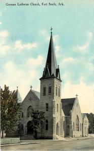 c1910 Vintage Postcard; German Lutheran Church, Fort Smith AR Sebastian County